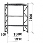 Laoriiul põhiosa 2100x1800x600 480kg/tasapind,3 PLP tasapinda