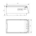 Plastkarp 350x206x150mm, hall