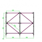 Tagarist konsoolriiulile 2500/3000K x1500L STRONG