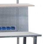 Lukksepa laud 2000x800 metallkate 2,0 mm + riiul, perfosein 2000x600, 10 karpi