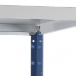 Stålhylla startsektion 2100x1000x500 200kg/hyllplan,5 hyllor, blå/galv