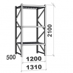 Laoriiul põhiosa 2100x1200x500 600kg/tasapind,3 tsinkplekk tasapinda