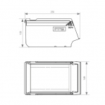 Modular bin 250x148x130mm Gray