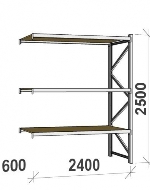Laoriiul jätkuosa 2500x2400x600 300kg/tasapind,3 PLP tasapinda