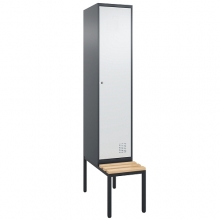 Metallist riidekapp 1-uksega 2070x400x800, pingiga, kokkupandav